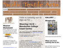 Tablet Screenshot of pacifictextilearts.org
